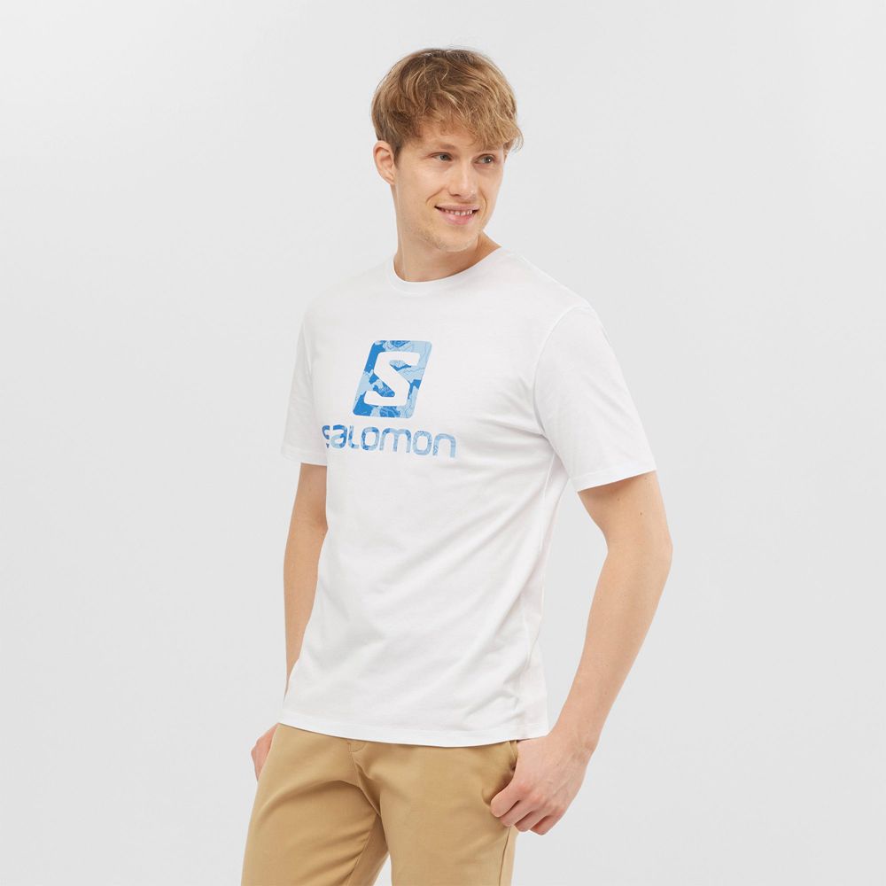SALOMON OUTLIFE LOGO Philippines - Men's Tee Shirt - White | 312746-SQK